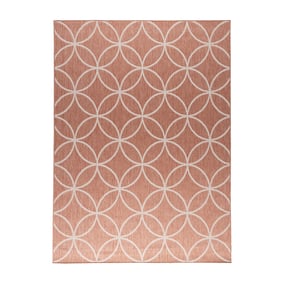 Tapis d’extérieur géométrique – Faro Ripple Rose - sfeer