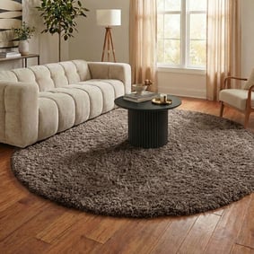Tapis shaggy rond - Blaze Taupe