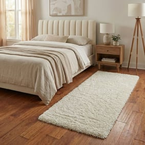 Tapis de couloir lavable - Blaze Blanc