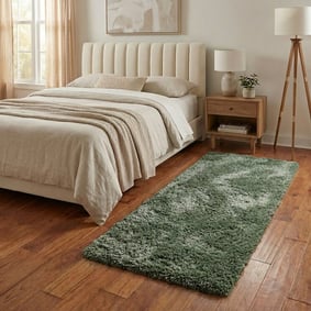 Tapis de couloir lavable - Blaze Vert