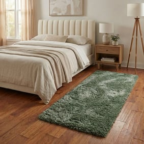 Tapis de couloir lavable - Blaze Vert
