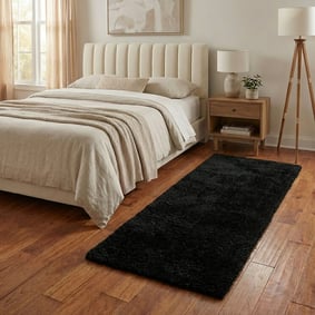 Tapis de couloir lavable - Blaze Noir