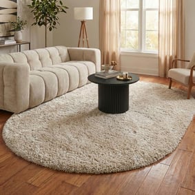Tapis shaggy ovale - Blaze Beige