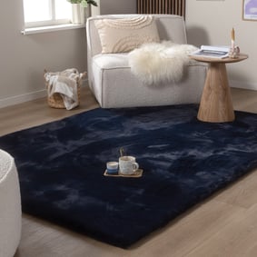 Tapis doux à poils longs - Comfy Supreme Bleu Foncé