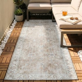 Tapis de couloir lavable - Domingo Oriental Beige