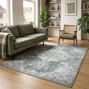 Tapis oriental - Leyla Medallion Vert