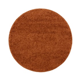 Tapis rond à poils longs – Wish Terracotta - sfeer