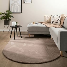 Tapis ovale à poils ras - Cozy Taupe