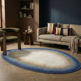 Tapis irrégulier – Mellow Bleu/Jaune