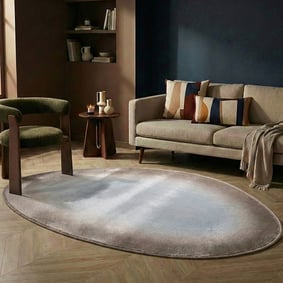 Tapis organique – Mellow Bleu/Taupe