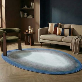 Tapis irrégulier – Mellow Bleu