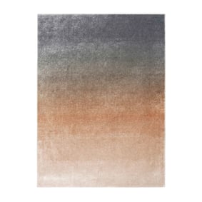 Tapis abstrait – Mellow Bleu/Terracotta - sfeer