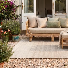 Tapis d’extérieur en jute – Nusa Lines Beige
