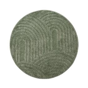 Tapis rond scandinave - Lova Arches Vert - sfeer