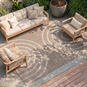 Tapis d'intérieur et d'extérieur - Sierra Arches Beige/Crème