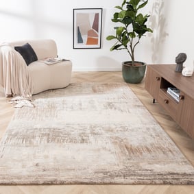 Tapis abstrait - Xavier Scratch Taupe/Gris