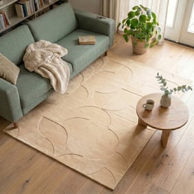 Tapis scandinave - Charm Circles Beige