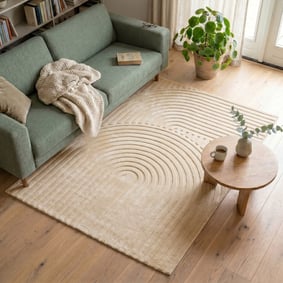 Tapis scandinave - Charm Curves Beige
