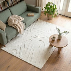 Tapis scandinave - Charm Shapes Blanc