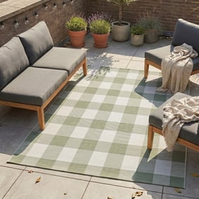Tapis d'intérieur et d'extérieur - Ranch Checkerboard Vert