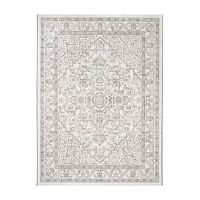 Tapis d'extérieur vintage - Victora Aztec Gris - product