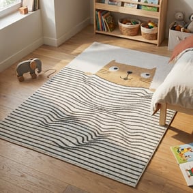 Tapis lavable pour enfant - Ravi Cat Multicolore