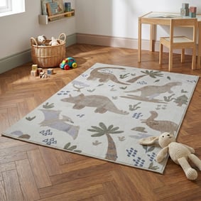 Tapis lavable pour enfant - Mace Dino Crème