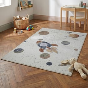 Tapis lavable pour enfant - Mace Rocket Crème