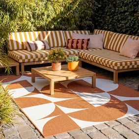 Tapis d'extérieur - Summer Shapes Terracotta