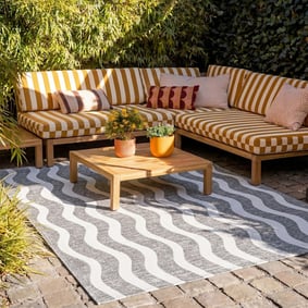 Tapis d'extérieur - Summer Waves Gris