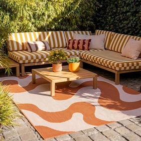Tapis d'extérieur - Summer Swirl Terracotta