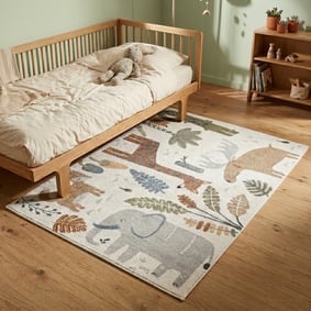Tapis lavable pour enfant - Mace Animals Crème