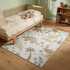Tapis lavable pour enfant - Mace Dino Crème