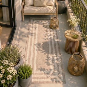 Tapis de balcon - Sierra Frame Beige/Crème