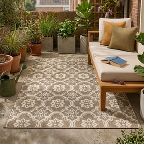 Tapis d’extérieur – Rio Flower Beige