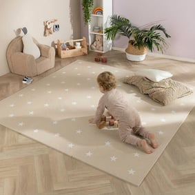 Tapis puzzle en mousse - Alfie XL Stars Gris/Beige