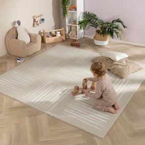 Tapis puzzle en mousse - Alfie XL Stripes Gris/Beige