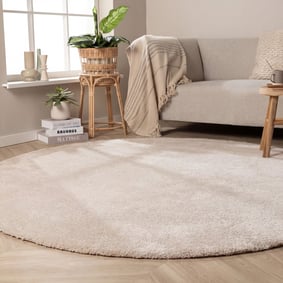 Tapis rond lavable - Clean Beige