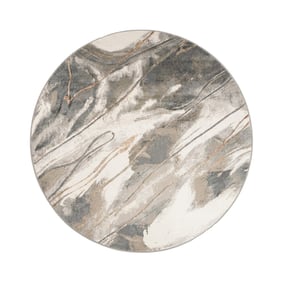 Tapis rond lavable - Misha Lines Crème/Gris - sfeer