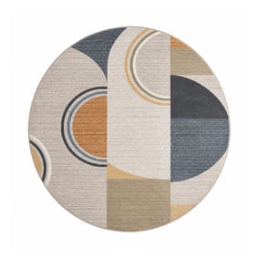 Tapis rond lavable - Misha Blocks Multicolore - sfeer