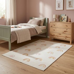 Tapis lavable pour enfant - Evi Rainbow Multicolore