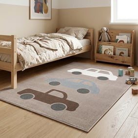 Tapis chambre d'enfant - Bowie Auto Taupe