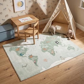 Tapis enfant - Globe Menthe