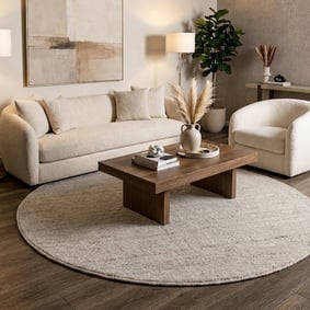Tapis rond berbère - Aicha Gris