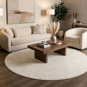Tapis rond berbère - Aicha Beige