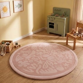 Tapis de jeu rond lavable - Flo Rose