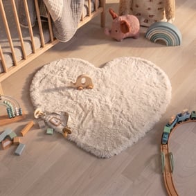 Tapis enfant - Huggy Heart Blanc