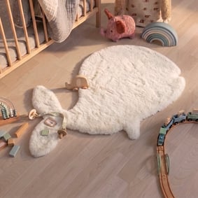 Tapis enfant - Huggy Whale Crème