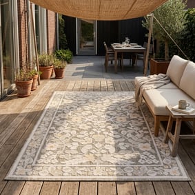 Tapis d'intérieur et d'extérieur - Bloom Oriental Taupe
