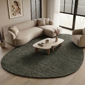 Tapis berbère - Aicha Pebble Vert foncé